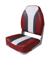 Сиденье мягкое складное High Back Rainbow Boat Seat, красно-белое 75107RCW от прозводителя Newstarmarine