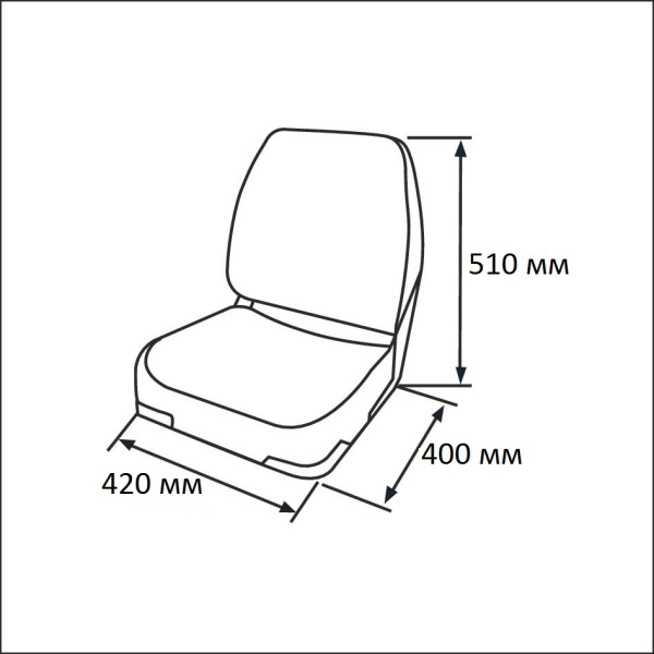Сиденье мягкое складное Classic Low Back Seat, серо-красное 75102GR от прозводителя Newstarmarine