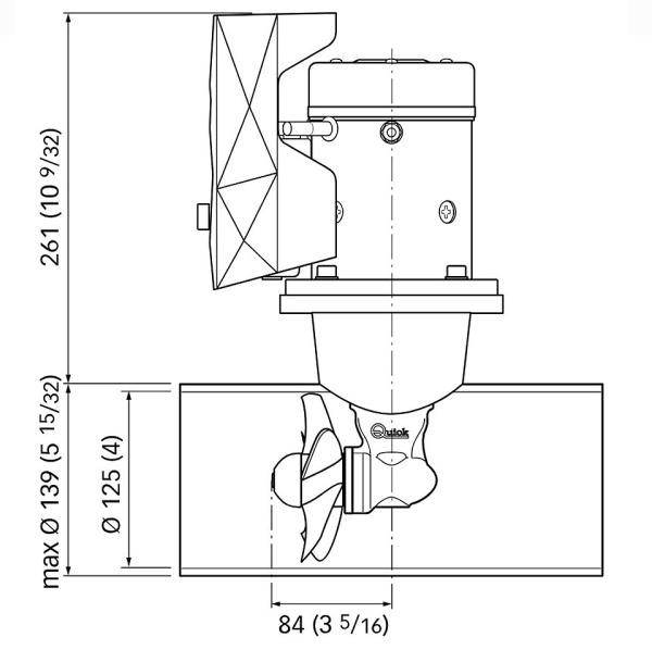 Комплект подруливающего устройства Quick, 1,5 кВт, 30 кгс, 12 В, 125 мм (включает пульт TCD2022, 6-метровый кабель, без тоннеля) 10269686 от прозводителя QUICK