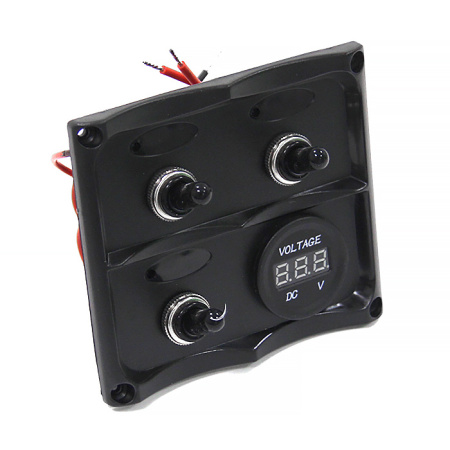 Панель переключателей 3шт с вольтметром NEKEKE TF3J/V от прозводителя NEKEKE