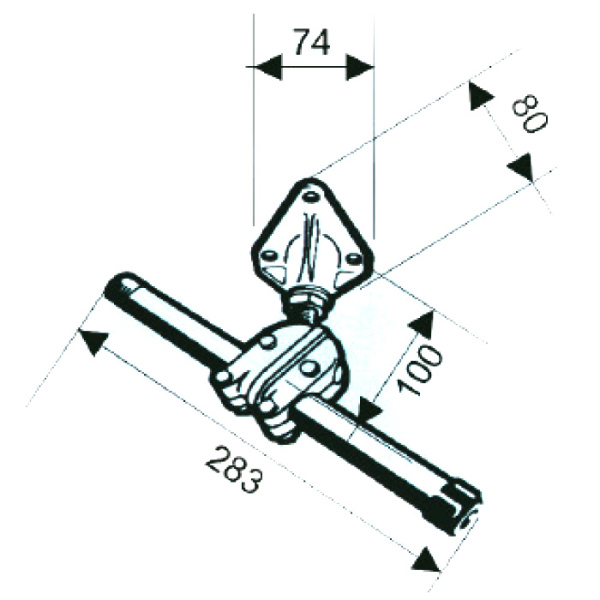 Опора регулируемая РТ 283х100мм, алюминий, нерж.сталь. S.39 от прозводителя Ultraflex