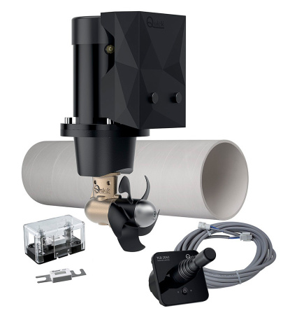 Quick Комплект подруливающего устройства, 2,2 кВт, 40 кгс, 12 В, 140 мм (включает джойстик TCD2042, 6-метровый кабель, тоннель 140х750 мм) 10268862 от прозводителя QUICK