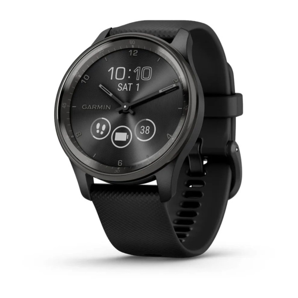 Garmin vivomove Trend с безелем серого цвета с черным корпусом и силиконовым ремешком 010-02665-00 от прозводителя Garmin